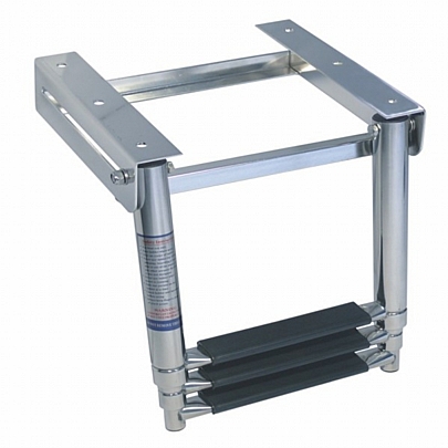 Telescopic bathing ladder for under platform mounting A4-AISI 316
