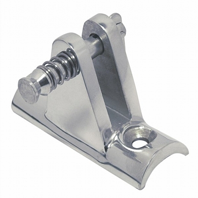Deck hinge with concave base, 90°, drop nose pin  A4-AISI 316