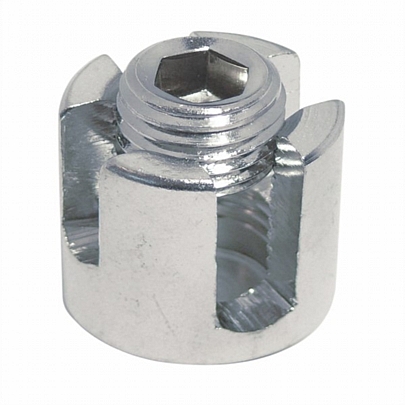 Cross wire rope clip with closed base A4-AISI 316