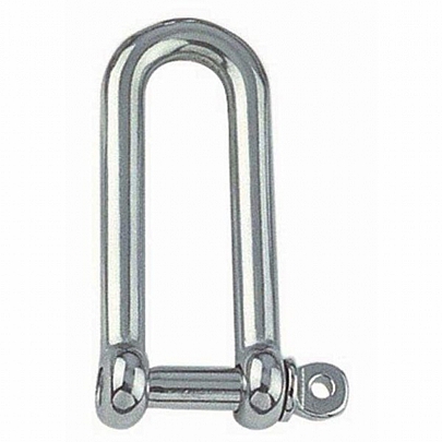 Straight D-shackle, long A4-AISI 316