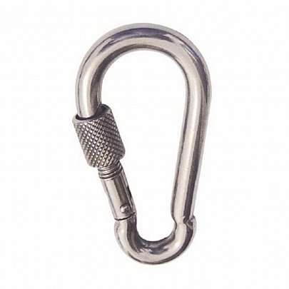 Spring hook with lock nut  A4-AISI 316