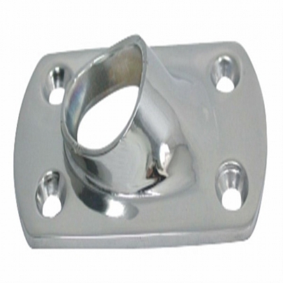 Rectangular base for welding, 45° A4-AISI 316