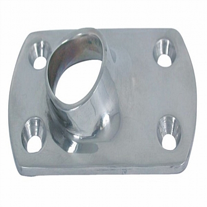 Rectangular base for welding, 60° A4-AISI 316