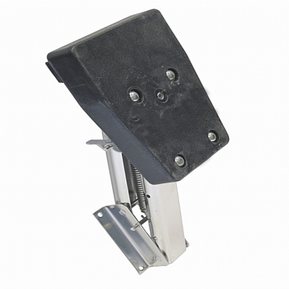 Outboard motor bracket with plastic plate  A2-AISI 304