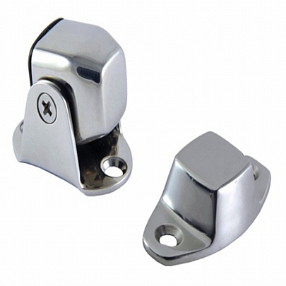 Swiveling magnetic door holder, with mount plate A4-AISI 316