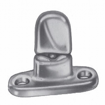 Dot Common Sense® turn button for screw fixing brass, nickel finish