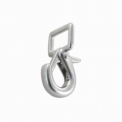 Strap hook with safety snap A4-AISI 316