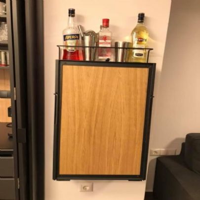 Mini Bar Επιτοίχιο Μεταλλικό 